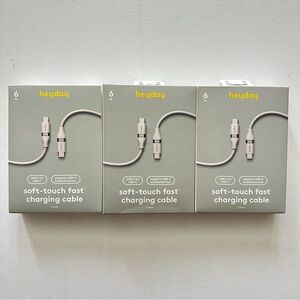 Heyday Soft-Touch USB-C Cable - 3 Pack